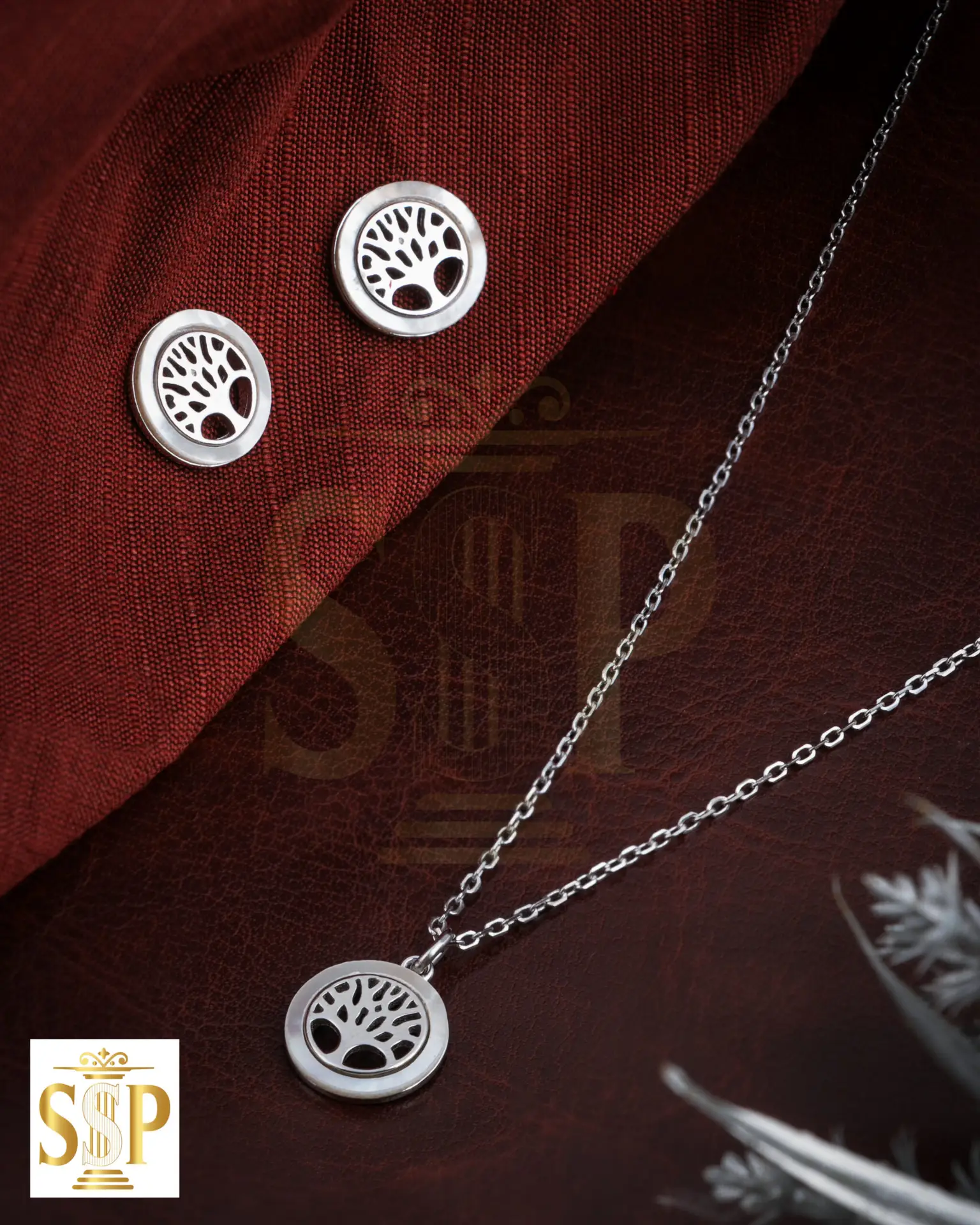 925 Chain Pendant with Earrings